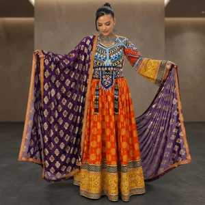 Nouvelles robes afghanes vintage, best-sellers, en georgette et mousseline, robes afghanes sur mesure dans des couleurs personnalisées avec décoration en dentelle pour mariage et fêtes. - Product Image 2