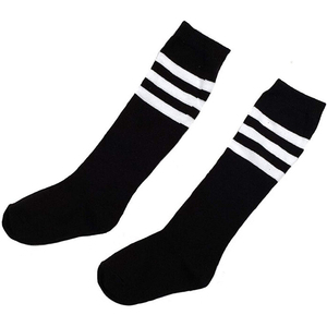 Pink <b>Knee</b> <b>High</b> <b>Socks</b> Women Striped Breathable Knitted Daily Wear Spring Regular Style - Product Image 2