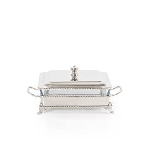 Luxury square chafing dish stainless steel glass serving <b>warmer</b> <b>buffet</b> catering hotel food <b>warmer</b> with lid elegant - Product Image 6