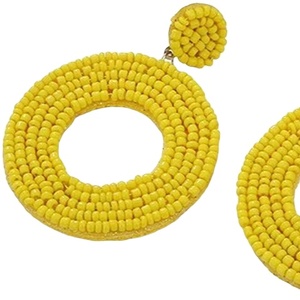 Pendientes Colgantes Boho Multicolor Hechos a Mano con Cuentas, Diseño Ligero con Patrón Floral, Joyería de Destaque para Regalo de Fiesta para Mujer - Product Image 1