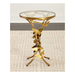 Mesa Auxiliar Decorativa de Aluminio de Alta Gama con Patrón Martillado Artesanal, Diseño Art Deco, Color y Tamaño Personalizables para Hogares de Lujo y Diwali - Product Image 2