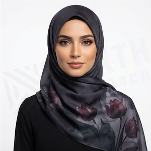 Hiyab de Chifón Floral para Mujer, Transpirable, para Uso Diario, Pañuelo Islámico - Product Image 4