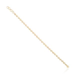 Elegant New Design Bezel <b>Set</b> Round Diamond Bubble Stackable Bracelet Minimalist Everyday Wear 14K Solid Yellow <b>Gold</b> Jewelry - Product Image 6