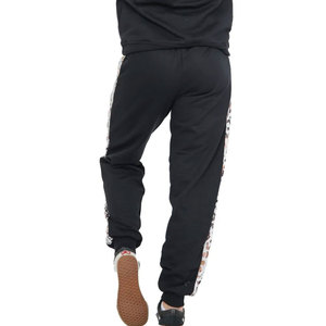 Ensemble de survêtement à capuche imprimé léopard pour femmes, noir, manches longues, coupe ample décontractée avec poches latérales, tenue d'automne - Product Image 2
