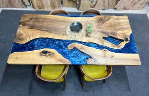Handcrafted Solid Wood and <b>Epoxy</b> <b>Resin</b> <b>Table</b> Luxury Interior Decoration Piece Custom Live Edge <b>Epoxy</b> River <b>Table</b> - Product Image 5