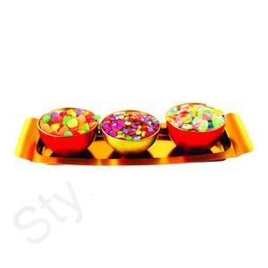 Juego de 4 tazas de helado para ensalada con cuenco de helado de pierna corta multifuncional de acero inoxidable de Color para tazas de postre - Product Image 1