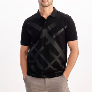 Vente en gros d'usine, polos de golf pour hommes de haute qualité, nouveaux designs, 92% polyester, 8% élasthanne, impression par sublimation, performance - Product Image 1