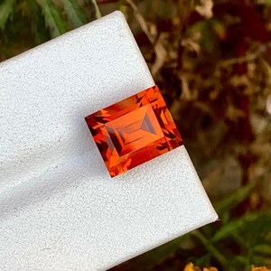 Piedra Preciosa de Citrino Mandarín Natural en Forma de Baguette, Color Naranja, Calidad Premium para Joyería - Product Image 5