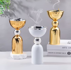 Quemador de Incienso de Pino Ecológico de Metal Dorado y Plateado de Lujo, Mabkhara, Incienso Árabe Oud, Decoración Moderna para el Hogar - Product Image 2