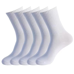 Chaussettes décontractées d'hiver pour femmes, épaisseur standard, 100 % coton polaire, séchage rapide, antibactériennes, avec design de bordure intégrée - Product Image 5