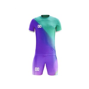 Maillot de football personnalisé de haute qualité avec logo brodé, imprimé sur le devant, manches courtes, col châle, design patchwork, chemises de football - Product Image 5