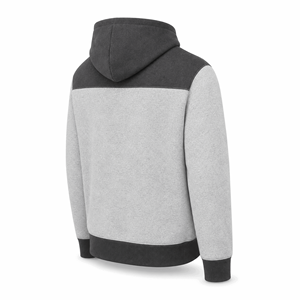 Wholesale Grey <b>Black</b> Pocket Design Pullover Hoodie <b>Men</b> Heavyweight Cotton Fleece Quick Dry Breathable Stringless Streetwear OEM - Product Image 4
