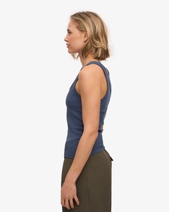 Women's Solid Color Scoop Neck Knitted Tank Top Breathable Casual Sleeveless Top Spandex Polyester <b>Material</b> - Product Image 3