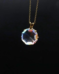Collier pendentif Topaze Mystique, pierre précieuse arc-en-ciel, chaîne en argent, bijoux élégants minimalistes faits à la main, cadeau pour femme - Product Image 2