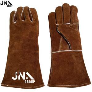 Gants de travail en cuir de vachette pleine fleur haute performance, très demandés, pour la protection des mains en milieu industriel et la soudure - Product Image 1