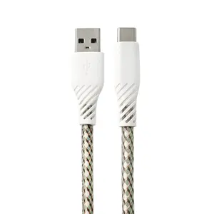 Mode Design USB-A Te USB-C Oplaadkabel 1M Lederen Draad Mfi Gecertificeerd