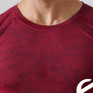 T-shirt de sport pour homme, coupe ajustée, polyester et élasthanne, séchage rapide, respirant, écologique, sans couture - Product Image 6