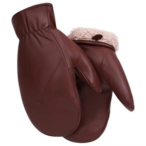 Gants mitaines chauds d'hiver pour femmes et hommes, en tissu, avec revers tricoté, doublure Thinsulate, pour activités de plein air, cyclisme, sports, ski, gants chauffants - Product Image 6