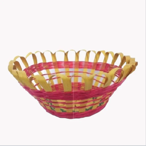 Stunning Rectangular Woven <b>Bamboo</b> Garden Planter <b>Baskets</b> Standing Feet Tall Handle Eco-Friendly Luxury Hotel Use Hanging Design - Product Image 2