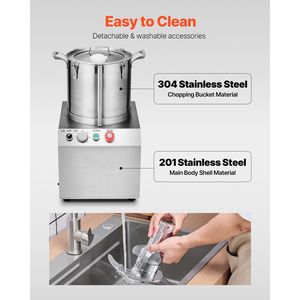 Robot da Cucina da 15,9 Litri con Acciaio Inossidabile per Alimenti e 2 Lame a S Extra per Tritare Verdure - Product Image 6