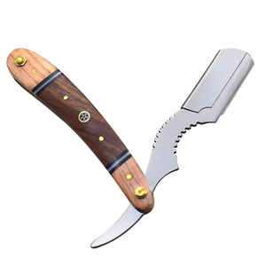 Azicon's Classic Straight Edge Barber <b>Razor</b> Stainless Steel Folding Cutthroat Shaver Manual Salon Shaving Tool Equipment Body - Product Image 5