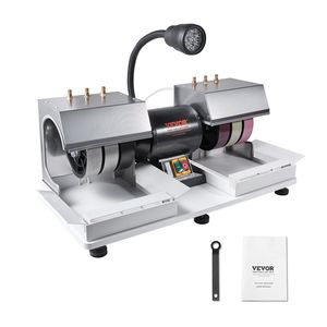 1/4HP 1800rpm Cabbing macchina efficiente 6 \ "lapidario Rock smerigliatrice lucidante gemma sfaccettatura pietra macchina lucidatrice per metalli - Product Image 1