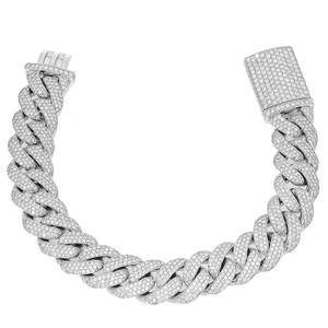 Indian Manufactured Luxury Iced Out Moissanite Diamond Hip Hop <b>Bracelet</b> 925 <b>Silver</b> Jewelry for <b>Men</b> Fashion Gifting for Sale - Product Image 4