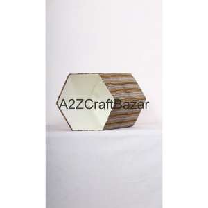 Poubelle hexagonale pliable en carton de coton tendance, design élégant, ouverture supérieure, taille personnalisée, pour bureau et hôpital - Product Image 5