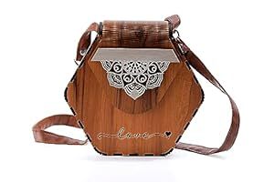 Elegant Natural Wooden Clutch Bag <b>Cheap</b> Price Handmade Women Evening <b>Purse</b> for Party Wedding Festive and Special Events - Product Image 3