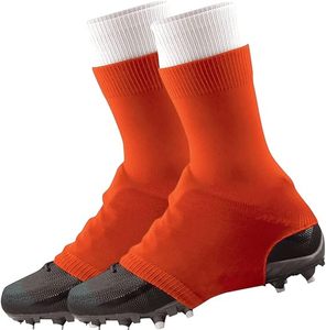 Orange Soccer <b>Socks</b> With White Cuff <b>Moisture</b> Wicking Polyester Adult All Seasons Solid Color Football Apparel - Product Image 1