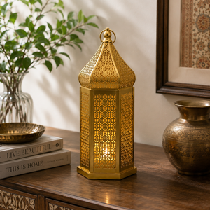<b>Brass</b> <b>Lantern</b> Candle Holder Decorative Moroccan <b>Lantern</b> Hanging Candle Lamp Home Decor Wedding Table Centerpiece Gift - Product Image 4