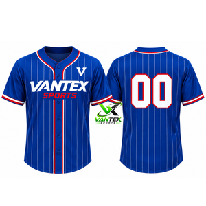 Servicio OEM de Vantex Sports, Jersey de Béisbol Sublimado con Impresión Digital Personalizada, Patrón Negro y Dorado, Manga Corta, Transpirable - Product Image 2