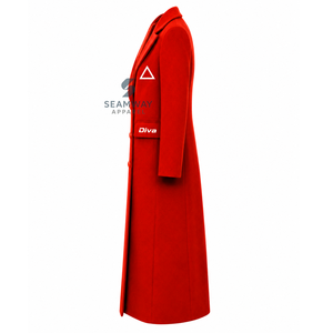 Delta |   Sigma |   Manteau long croisé pour femme Theta, col à revers, manches longues, coupe ajustée, brodé, vêtement d'extérieur formel - Product Image 4