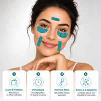Patchs oculaires en coton infusés de peptides, de niacinamide et de caféine, anti-rides et anti-poches, vente en gros