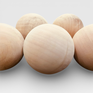 Bola de Madera Lisa para Manualidades - 8 cm de Diámetro - Bola de Polo Retro Vintage Geoffrey - Decoración - Duradera, Ligera, No Tóxica y Portátil - Product Image 2