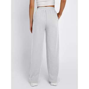 2025 femmes 2025 taille haute athlétique Joggers reine pantalon de survêtement à jambes larges avec poches Baggy pantalon évasé coupe droite - Product Image 3