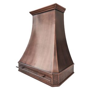 Exceptional Copper <b>Vent</b> Hood Offering Handmade Excellence Decorative Kitchen Ventilation Timeless Metal Design Premium Appearanc - Product Image 2