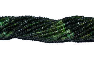 Perles de tourmaline verte naturelle de qualité supérieure, facettées, rondes, 3-3,5 mm, 14 pouces, pour la fabrication de bijoux - Product Image 4