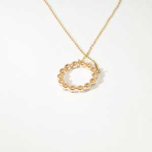Collier minimaliste en or massif 10K 14K 18K avec 14 diamants ronds brillants de 1,42 ct, couleur E, clarté VVS, cultivés en laboratoire - Product Image 2