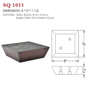 Pata de Mueble Cuadrada Tradicional de Madera Maciza de Perfil Bajo, Soporte de Sofá para Sala de Estar de Calidad Premium, Fuerte Capacidad de Carga, Fácil Instalación - Product Image 6