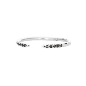 Round Cut Black SpinelCuff Ring <b>Solid</b> 925 Sterling <b>Silver</b> Handmade Size Women's Wedding & Party Ring For Her Fashion Jewelry - Product Image 2
