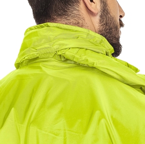 Men's Lightweight Waterproof Hooded <b>Jacket</b> Lime Green Casual Spring Outdoor Wear With Zipper Closure And <b>Packable</b> Design - Product Image 6