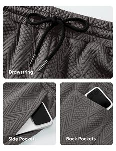 Shorts de jogging décontractés pour hommes, couleurs unies, taille élastique, séchage rapide, pour entraînement, gym et sport, avec poches arrière. - Product Image 5