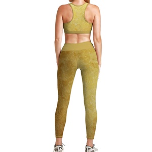 Women's Plus Size Yoga Set Two Piece Breathable Solid Eco-Friendly Four-Way Stretch Exercise Leggings Fitness Wear Sports Suits - Product Image 2