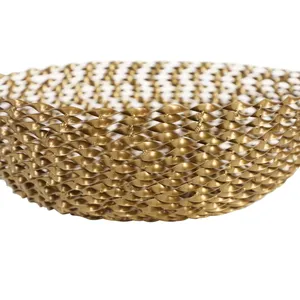 <b>Large</b> Metal Contemporary Handmade Decorative Bowl Plant Pattern Luxury Statement Centerpiece Premium Disposable Party Decor - Product Image 5