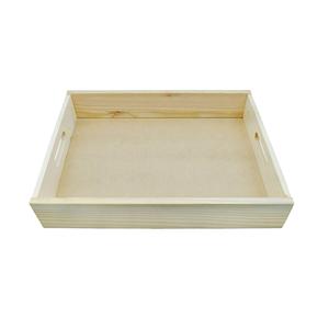 Rectangular Solid <b>Wood</b> Serving Tray Handmade Polished Modern Tabletop Home Decoration Craft - Product Image 4