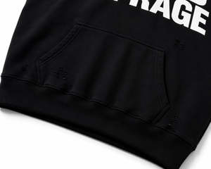 Oversized <b>Black</b> <b>Fleece</b> 100% Cotton Eco-Friendly Digital Printing Hoodie Regular Sleeve Knitted Men's Winter - Product Image 4