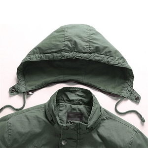 Chaqueta Larga Acolchada con Capucha para Hombre, Impermeable, Cortavientos, Abrigo de Invierno, Color Sólido, Cierre de Cremallera, Corte Regular, Estilo Casual, Logotipo Frontal - Product Image 3
