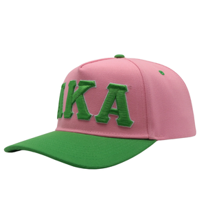 หมวกแก๊ปปักตัวอักษรสีเขียว AKA Pink Letters หมวกเบสบอลปรับขนาดได้ ผ้าฝ้าย แฟชั่นลำลอง สตรีทแวร์ - Product Image 2