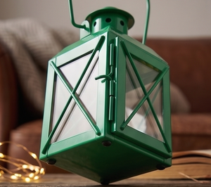 Petite lanterne simple en verre et fer, mini porte-bougie de mariage, lanterne à bougie de couleur verte pour la décoration de la maison et de mariage - Product Image 5